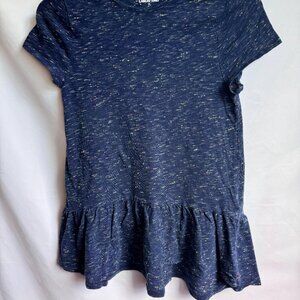 Lands End Girls Blue w/Rainbow Sprinkles Stretch Drop Tail Size 10-12 Med.